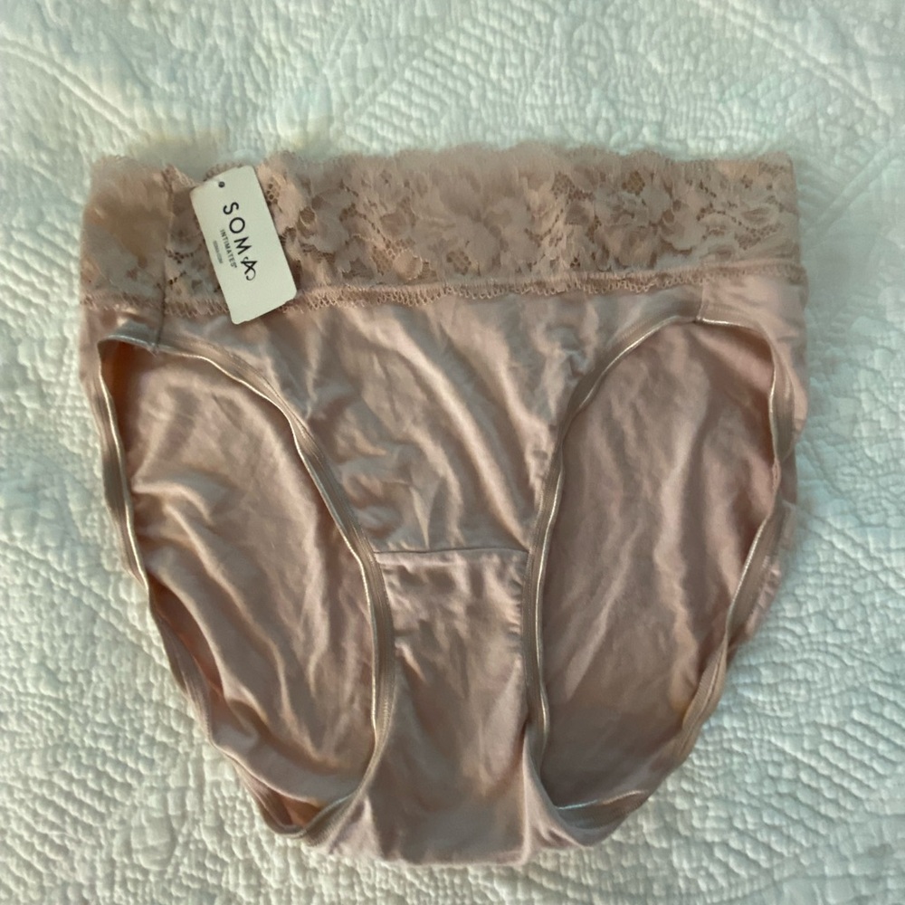 Soma Embraceable High Leg Panty Adobe Rose NWT Small